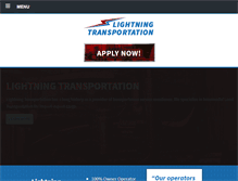 Tablet Screenshot of lightningtrans.com